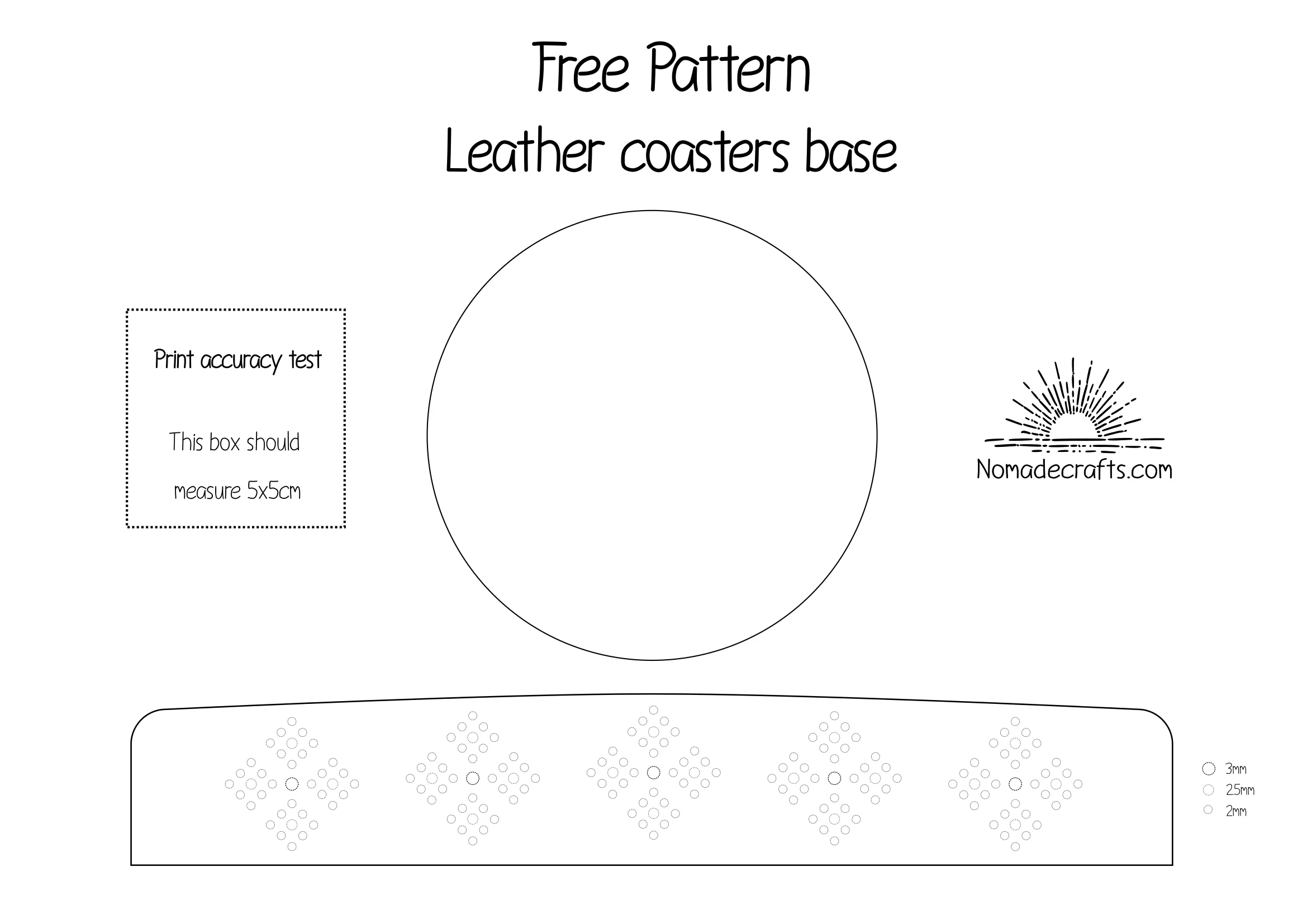 Leather coaster set base  Nomade Crafts&Dreams - Free Leather-craft  Patterns