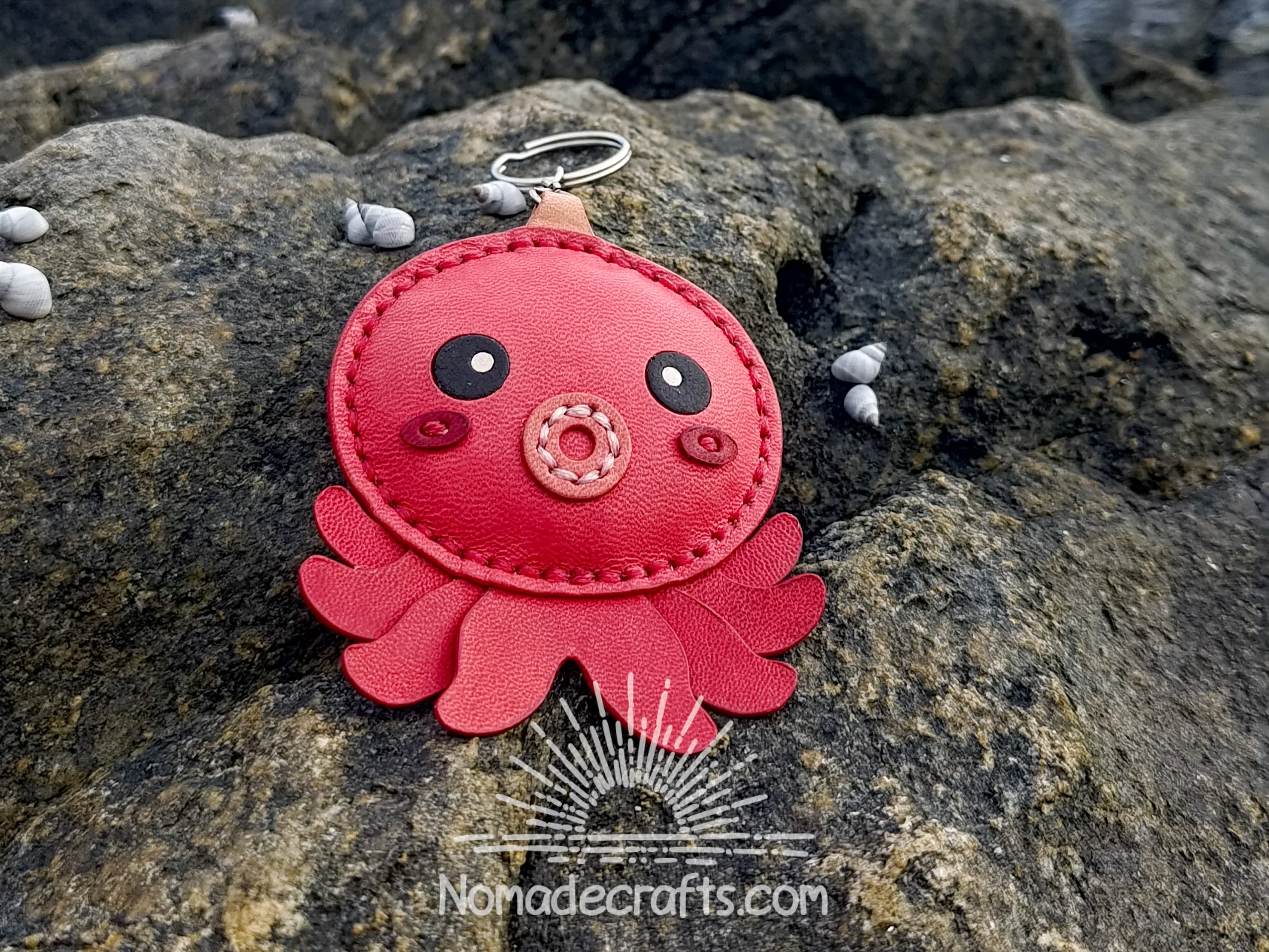 Ciondolo per borsa a forma di polpo Kawaii