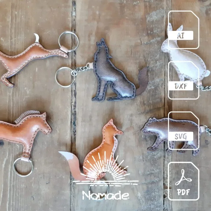 6 Forest Animals Keychains Patterns Pack