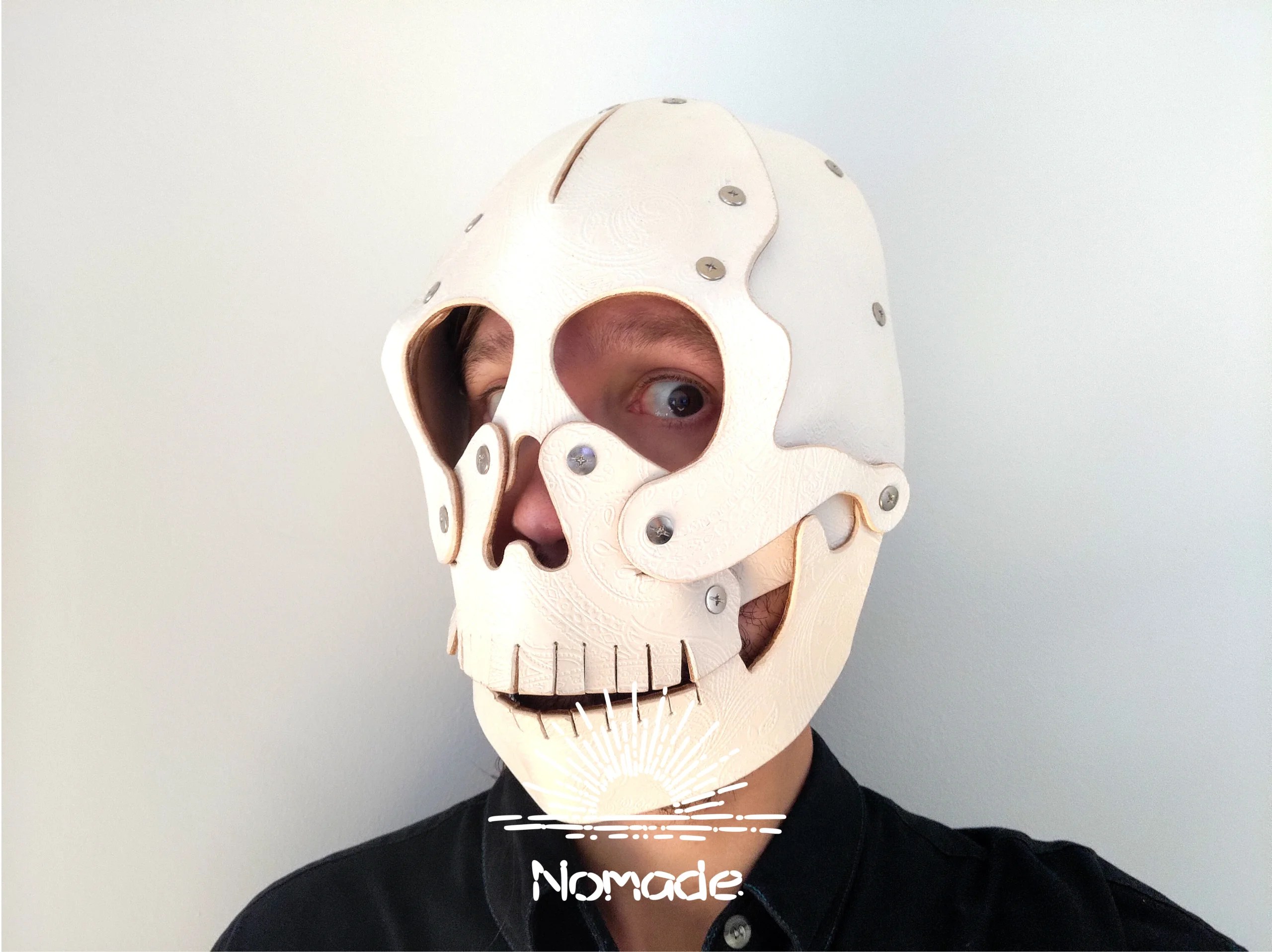 리벳이 박힌 해골 마스크 & 조각 패턴 팩 - 이미지 4