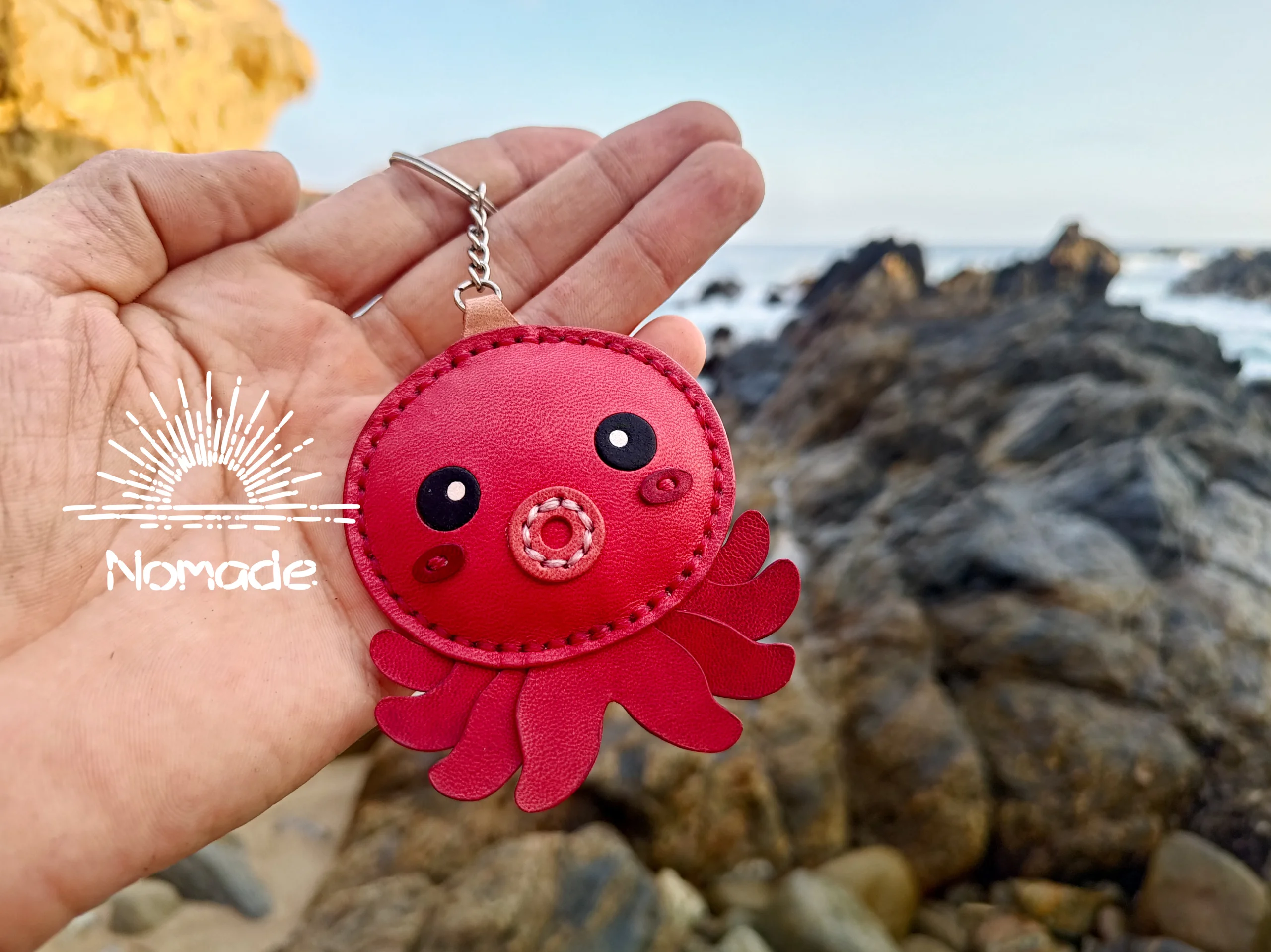 Modèle de breloque pour sac Kawaii pieuvre – Image 2