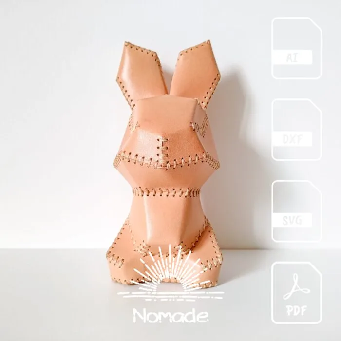 Modèle de sculpture décorative de lapin Low Poly