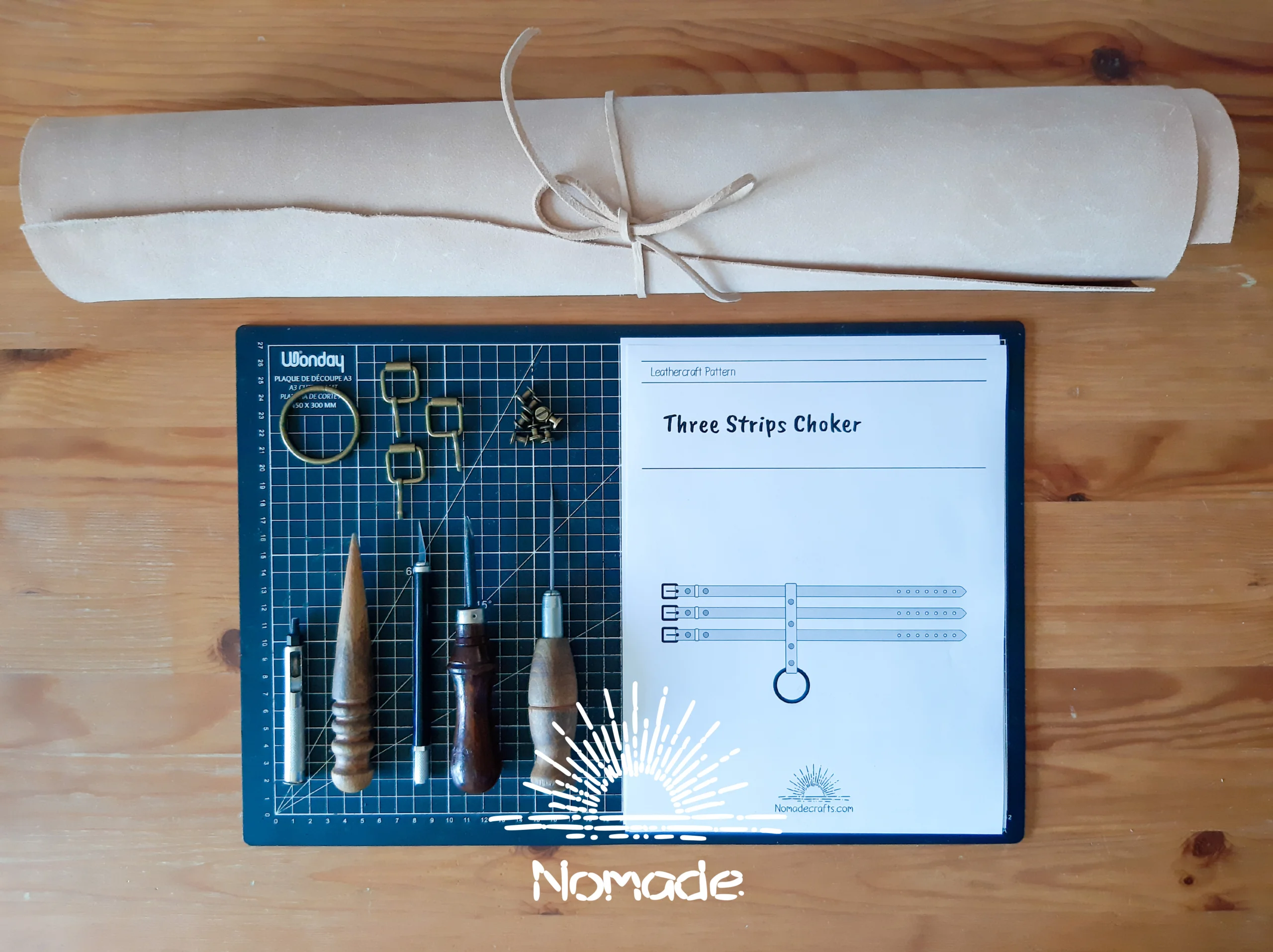 Three Strips Choker Pattern - immagine 5