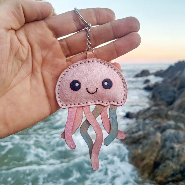 Modèle de breloque de sac méduse