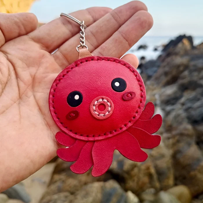 Modèle de breloque de sac poulpe Kawaii