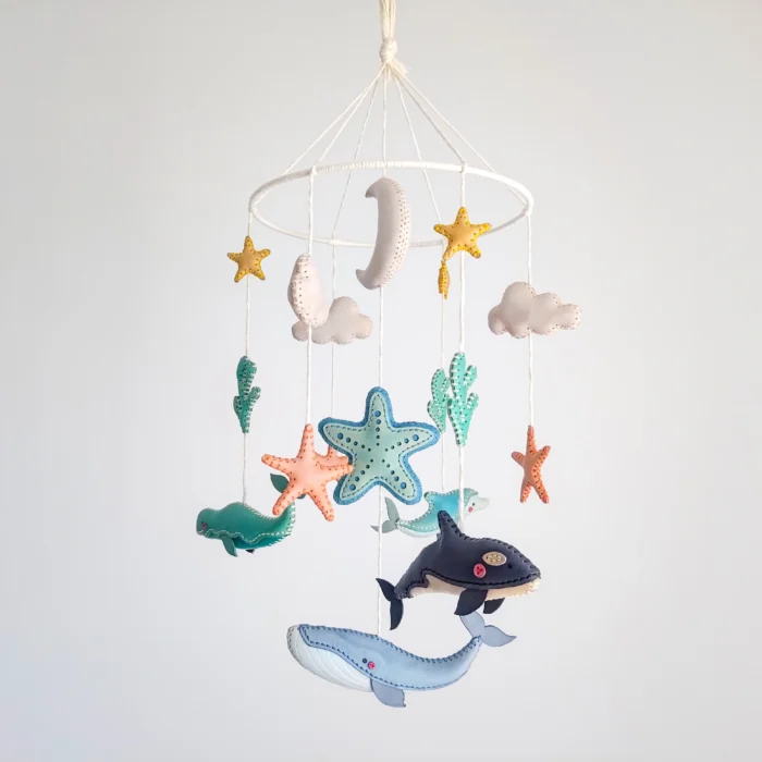 Marine Life Themed Baby Mobile Pattern