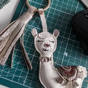Portachiavi Alpaca Peluche - Ciondolo Per Borsa O Auto - Simpatico Regalo