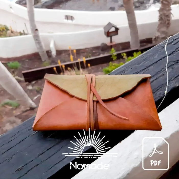 leather tobacco pouch pattern Tobacco leaf smoker's pouch | NomadeCrafts