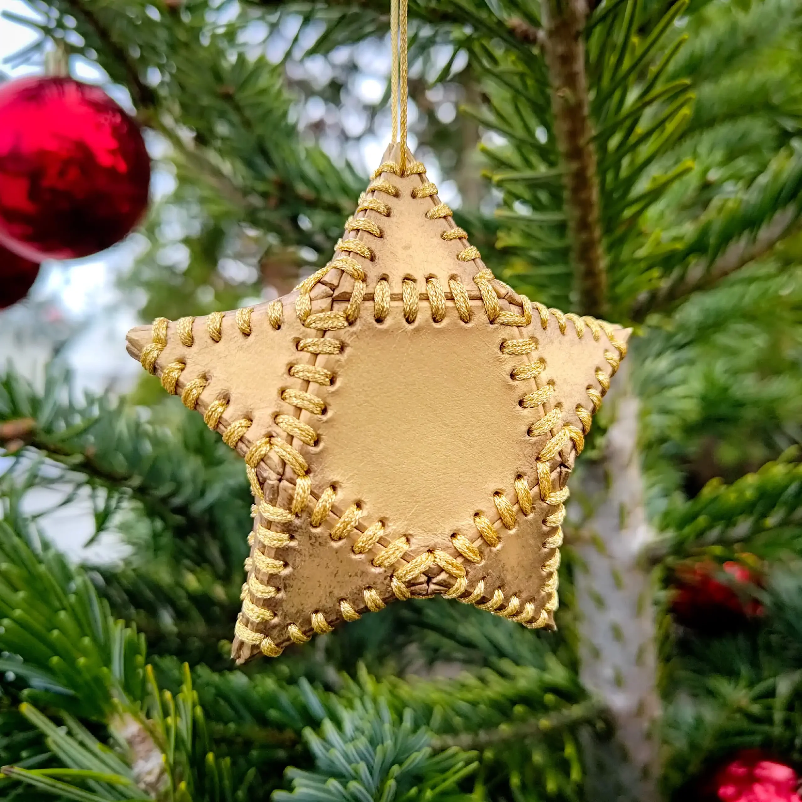 2 Leather Holiday Decorations - Image 3