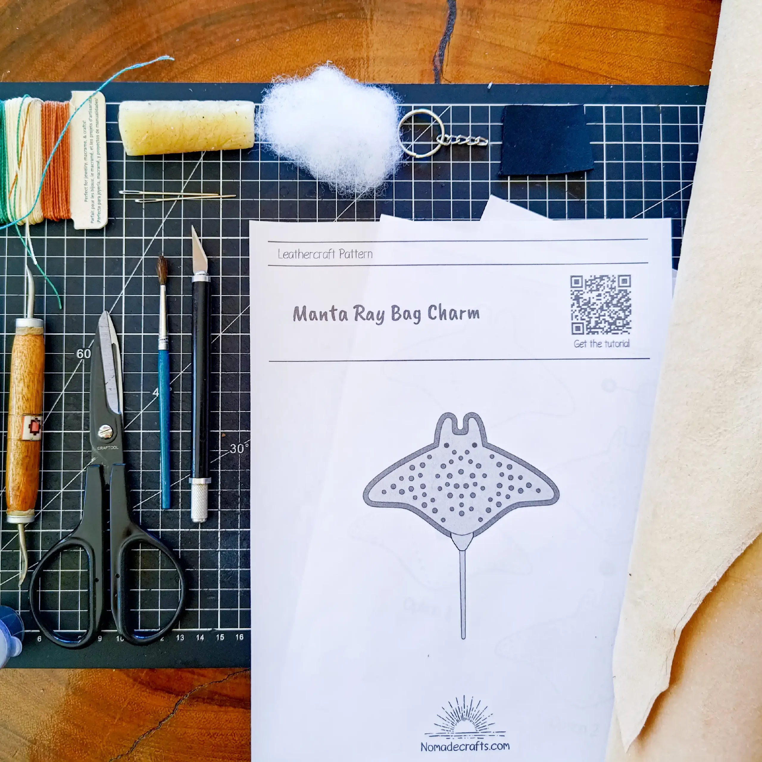 Estampa de pingente de bolsa em formato de arraia manta - Imagem 6