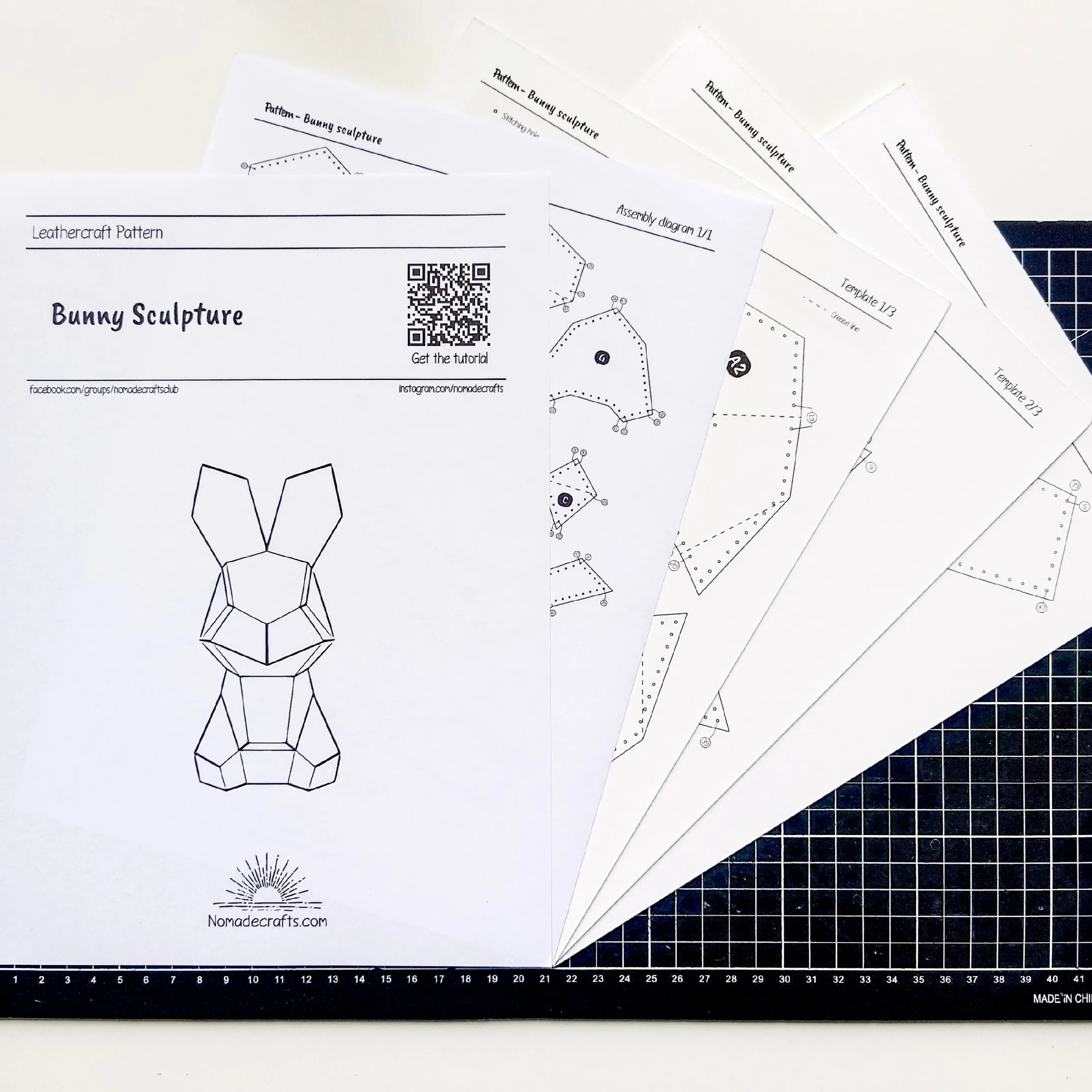 Modèle de sculpture décorative de lapin low poly – Image 7