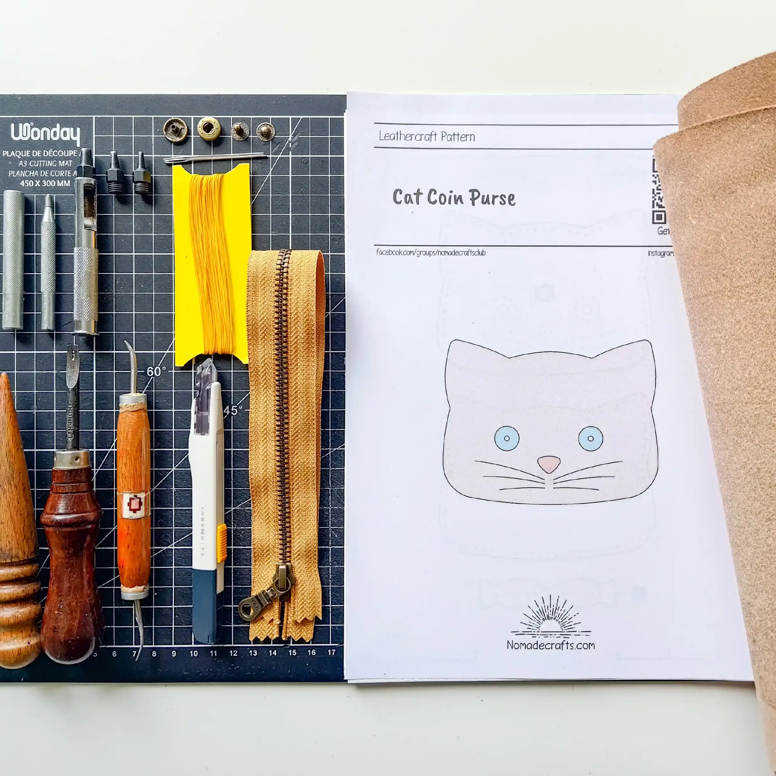 Kedi Temalı Desen Paketi - 4 Proje - Bozuk Para Cüzdanı - Çanta Süsü - Tepsi - Kablo Düzenleyici - Görsel 14